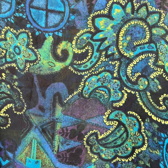 Chicos Blouse Womens Size 3/XL Colorful Paisley Geometric Floral 100% Silk - Picture 7 of 16